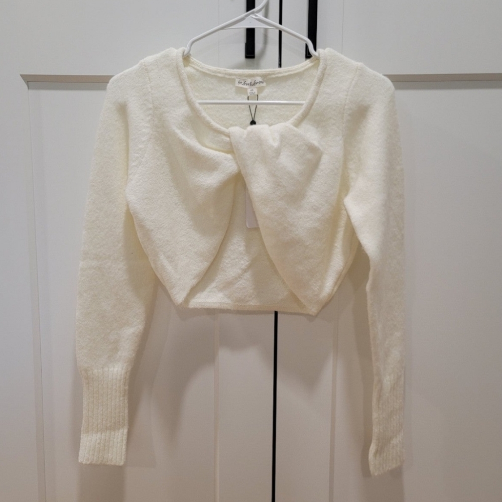 For Love and Lemons Mila white sweater NWT XS